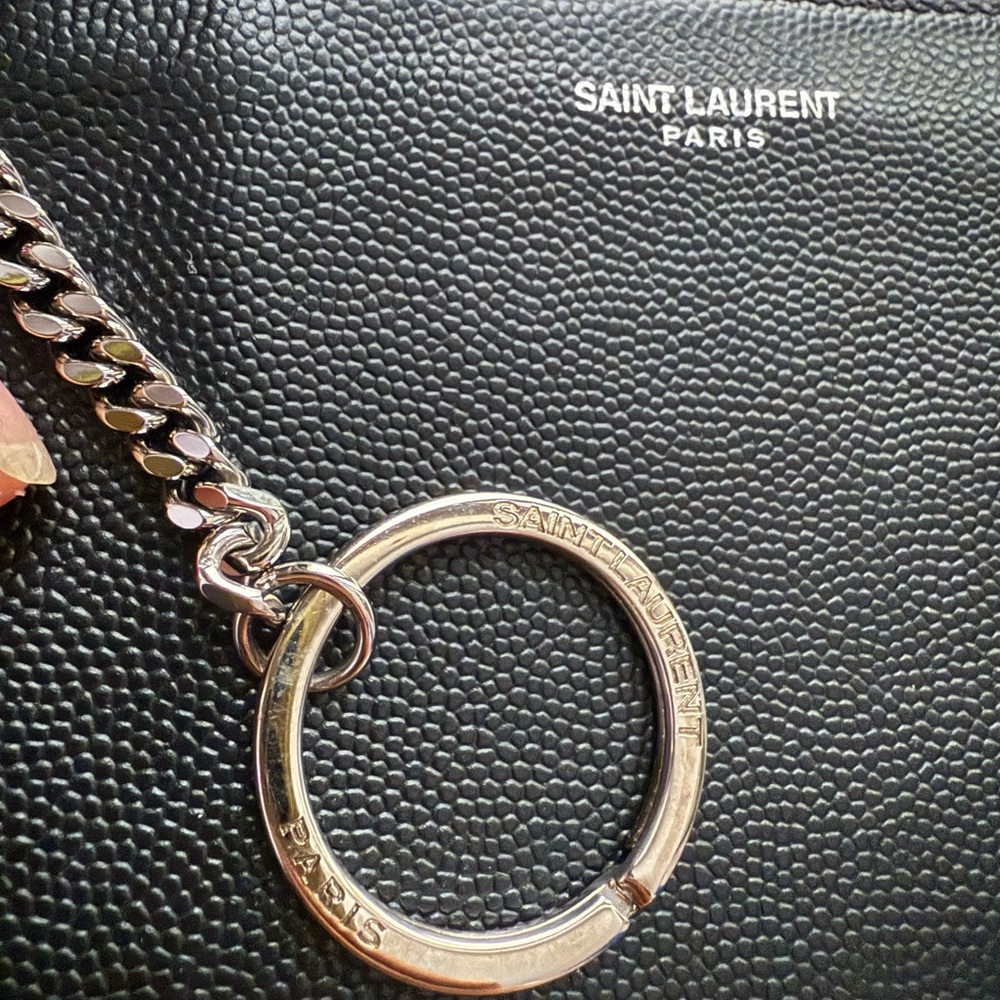 Saint Laurent Logo Zipped Key Pouch - Picture 4 of 4